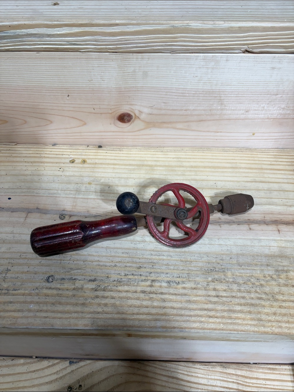 Vintage Red Hand Drill